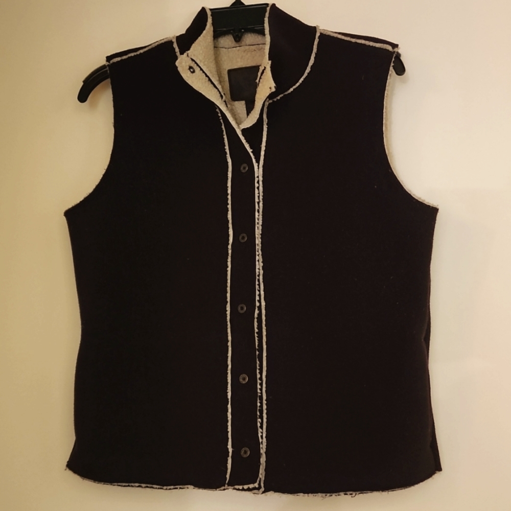 Ralph Lauren Shearling Vest Brown Medium
